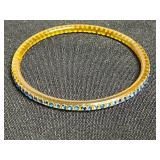 Blingy Whale & Heart Pendants & Pavé Bracelets Set Gold-Tone Crystal Bangles