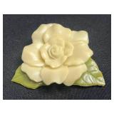 VTG Gold-Tone Floral Brooch w Green Cabochon, Cruver Chicago Floral Brooch & Assorted Bangle Bracelets