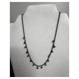Haskell Jewels Black-Tone Necklace with Dangling Charms - Includes Matching Earrings, Original by Robert Floral Pin & Ivory Floral Brooch