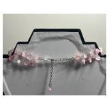 Pink Two Strand Glass Bead Heart Pendant Necklace, Hobe, Pastelli, Cameo & Signed Brooches