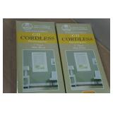 2 Sets of Cordless 1" Vinyl Mini Blinds - 26"x64" - Pearl White