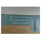 Gold Framed Arched Wall Mirror - 22"x30"
