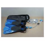 Cressi Adult Rondine Palau Fin Snorkel Set - Fin Size S/M