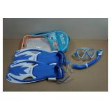 Cressi Blulove Kids Snorkel Set - Fin Size L/XL