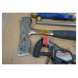 Assorted Tools - Clamp, Torque Wrench, Hammer
