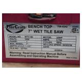 FlorCraft Bench Top 7" Wet Tile Saw