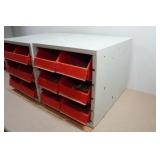 *2* Storage Bin Cabinets with Assorted Tools