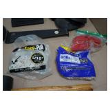 Assorted Flooring Tools - Vinyl Tile Cutter, Knee Pads, Saw Blade, Mallet