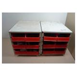 *2* Storage Bin Cabinets with Assorted Tools