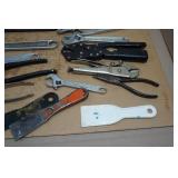 Assorted Pliers and Adjustable Wrenches