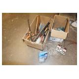 Assorted Tools - Clamp, Hammers, Pry Bar