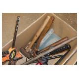 Assorted Tools - Clamp, Hammers, Pry Bar
