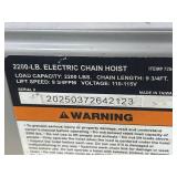Strongway Electric Chain Hoist, 1-Ton Load Capacity, 9.8ft. Lift MSRP $1,099.99