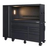 Husky 80-inch 10-Drawer 3-Piece Tool Storage Chest and Cabinet Combo in Matte Black MSRP $2,100