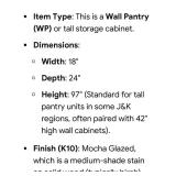 New: J&K Cabinetry Model K10 WP249627-See Photo For Size Only