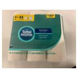 2x 9 Rolls  Total Home Premium Bath Tissue