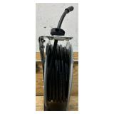 Klutch Auto-Rewind Air Hose Reel with 3/8in. x 50ft. Rubber Hose, 300 PSI #73430 Msrp $139.99 see description