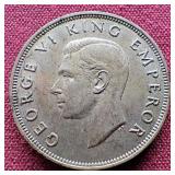 1941 New Zealand Silver Half Crown