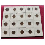 (20) Wheat Pennies in Flips