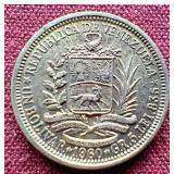1960 Venezuela Silver 1 Bolivar