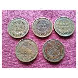 (5) Indian Pennies