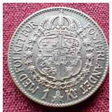 1937 Sweden Silver 1 Krona