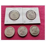 (5) Susan B Anthony Dollars