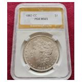 1882-CC Morgan Dollar - PGA MS65