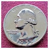 1955 Proof Silver Quarter