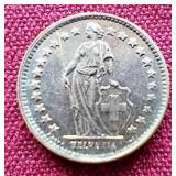 1960 Switzerland Silver 1/2 Franc