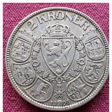 1908 Norway Silver 2 Kroner