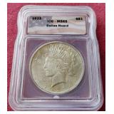 1923 Peace Dollar - ICG MS65