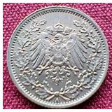 1905 Germany Silver 1/2 Mark