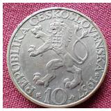 1957 Czechoslovakia Silver 10 Korun