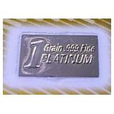 1 Grain .999 Platinum Bar