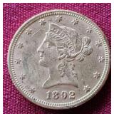 1892 Liberty Head $10 Gold Coin