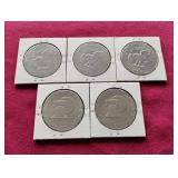 (5) Eisenhower Dollars