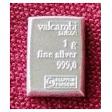 Valcambi Suisse 1 Gram Silver Bar