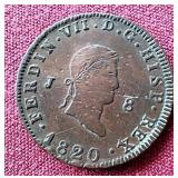 1820 Spain 8 Maravedis