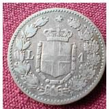1899 Italy Silver 1 Lira