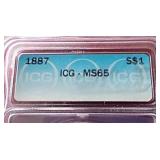 1887 Morgan Dollar - ICG MS65