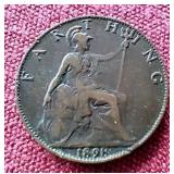 1898 British Farthing