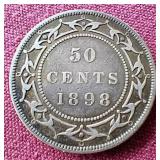 1898 Newfoundland Silver 50 Cents