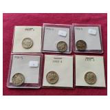 (6) Mercury Dimes