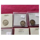 (6) Mercury Dimes