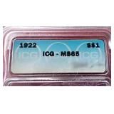 1922 Peace Dollar - ICG MS65