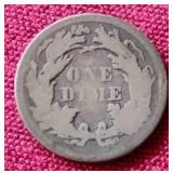 1875 Liberty Seated Dime