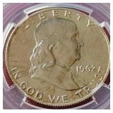 Nice Slabbed 1962 Franklin Half Dollar