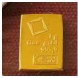 Valcambi Suisse 1 Gram .999 Gold Bar