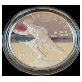 2012 Infantry Soldier Proof Silver Dollar